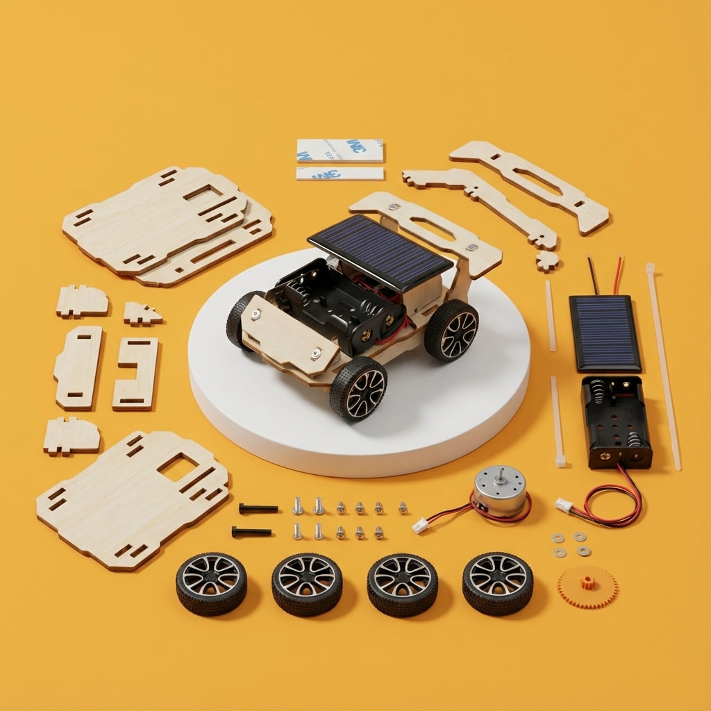 Voiture Solaire en Bois à Construire