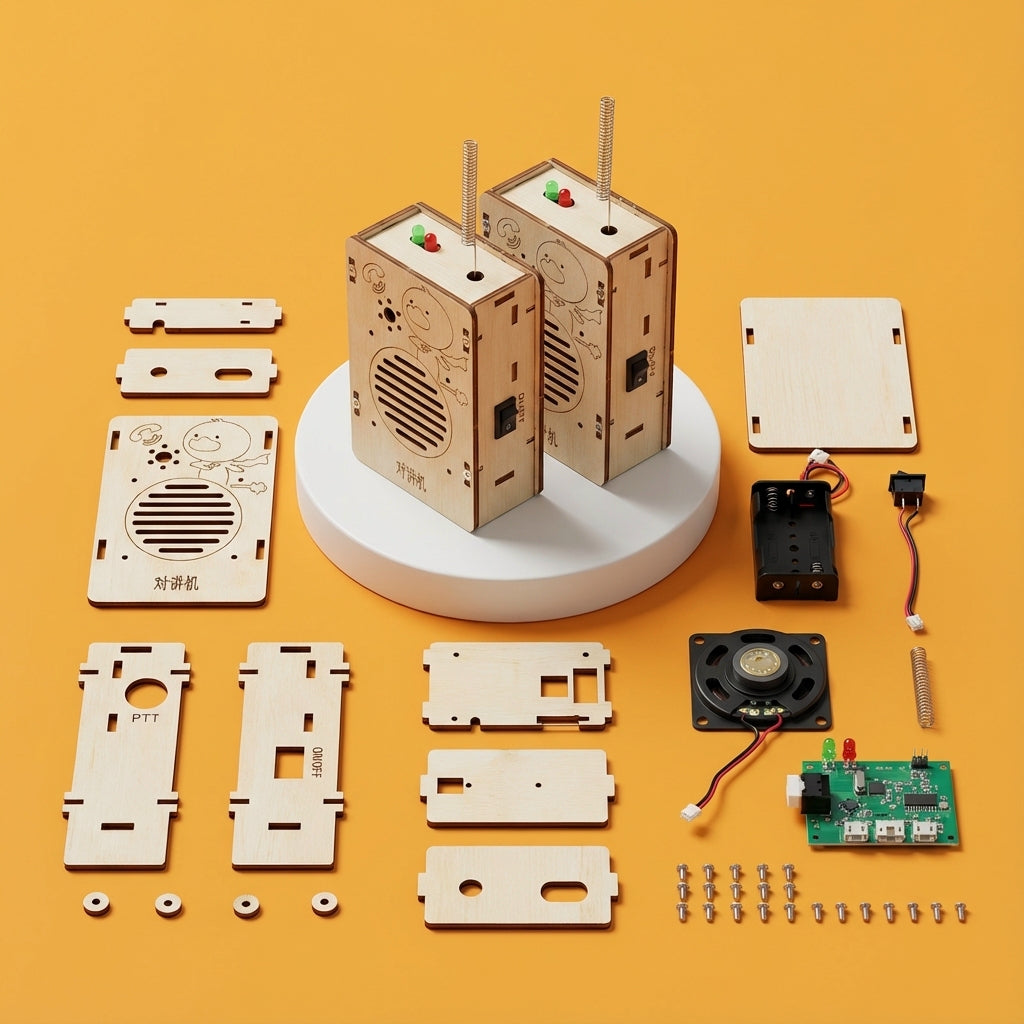 Talkie-Walkies en Bois à Construire (Lot de 2)